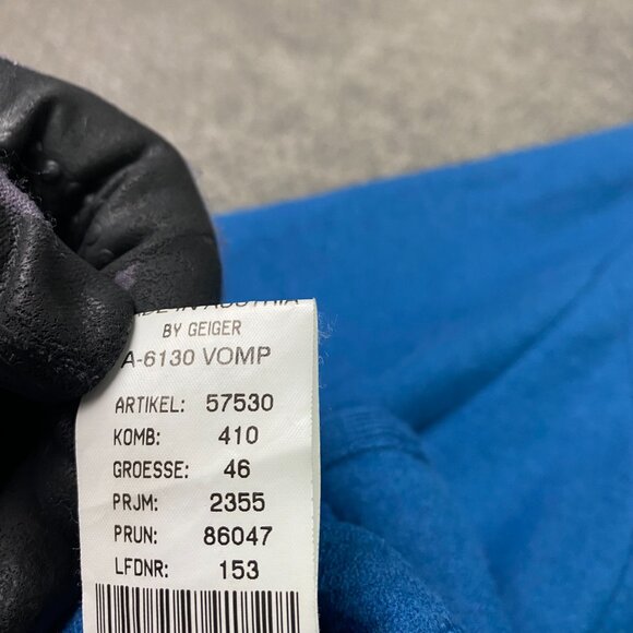 Geiger Cardigan Sweater Jacket Women's 46 Blue Wool Buttons Collection Austria - Picture 7 of 14